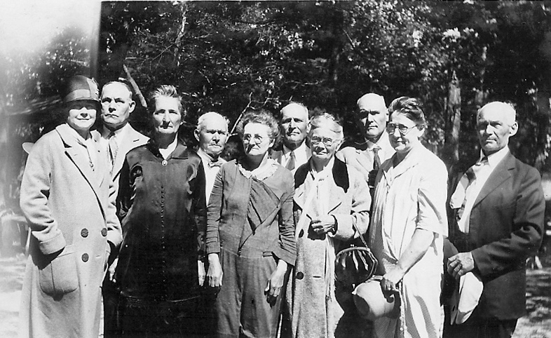 Benkelman Brothers with their wives, mid 1920's (Sons of Adam and Catherine Benkelman)