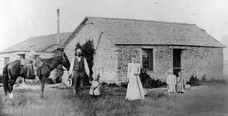 Benkelman Family Sod Hut (Ben and Minnie Family), Cheyenne County, Kansas 
ca 1902