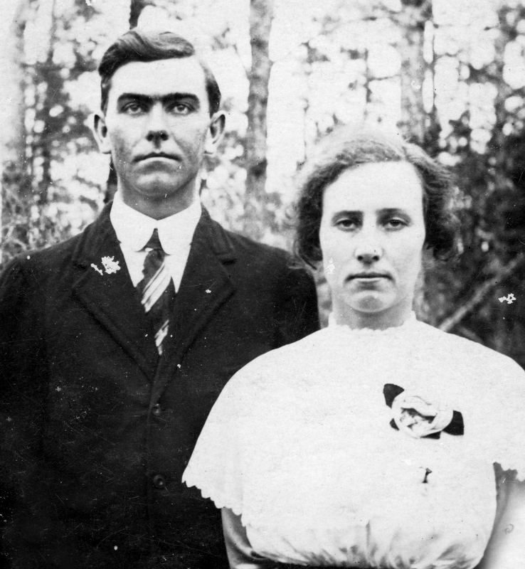 Eddings, Grover ca 1915 with wife Ethel (Fuller)